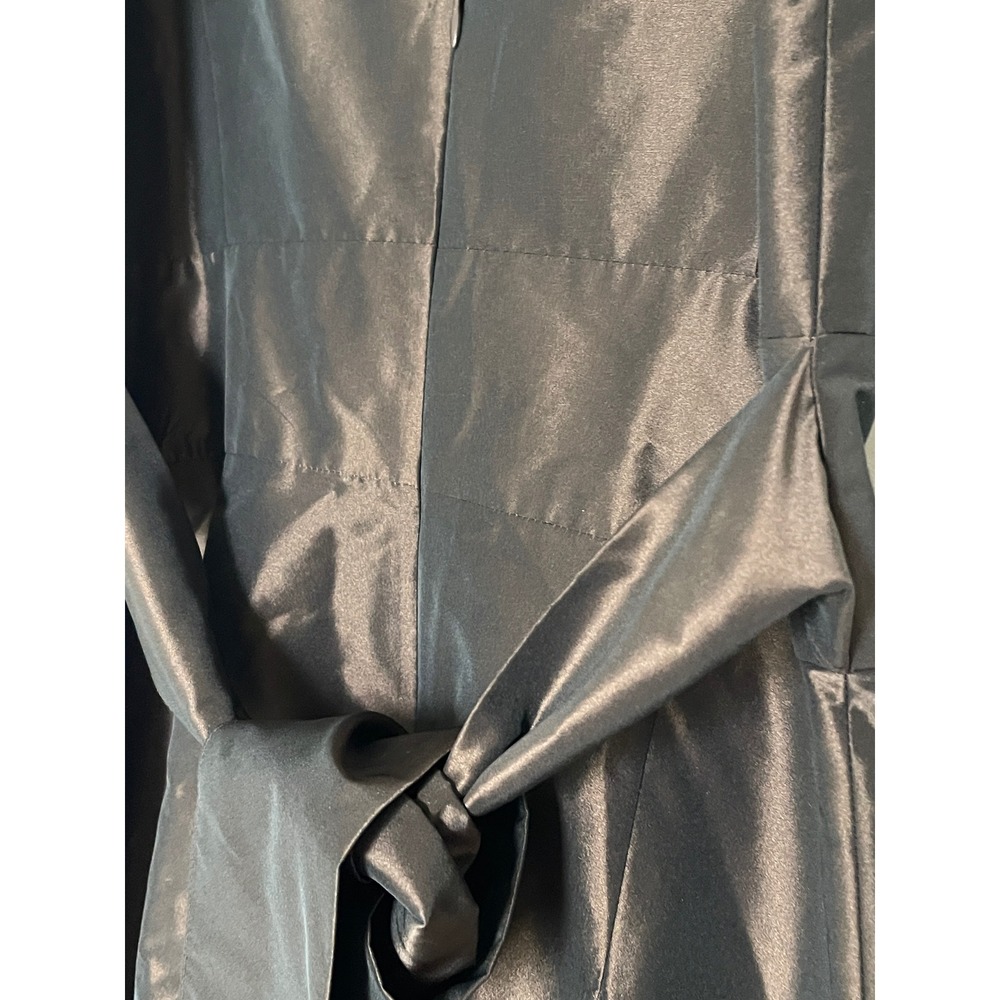 Ann Taylor Satin Cocktail Dress Womens Size 6 Brown V Neck Bow Back Formal Party - Picture 5 of 16